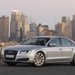 2010 Audi D4.I A8 4.2 FSI: silver front quarter city backdrop (Australia)