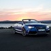 2013 Audi 8T RS5 Cabriolet: blue front angle at dusk (Australia)