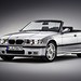 BMW E36 M3 Convertible: silver front angle, studio