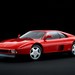 1990 Ferrari 348 TB: red front quarter studio