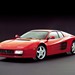 1993 Ferrari 512 TR: red front quarter studio