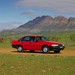 1988 Holden VN Commodore: red front and side angle (Australia)