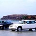 Mazda HE 929: blue and white two shot on beach