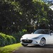 2015 Mazda ND MX-5 Soft-top: red front angle, black background