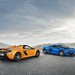 2014 McLaren 650S: orange Spider and blue Coupe