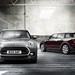 2015 Mini F54 Clubman: silver front and burgundy rear angle