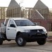 Mitsubishi MN Triton cab chassis: white front quarter (Australia)