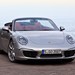 2012 Porsche 991 911 Cabriolet Carrera: silver front angle on beach