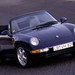 Porsche 993 911 Cabriolet: blue front angle