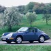 Porsche 964 911 Targa: blue side front angle