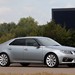 2011 Saab Mk.2 9-5 sedan: silver front angle studio