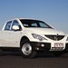 2007 Ssangyong Q100.I Actyon Sports: white front quarter (Australia)