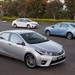 2014 Toyota E170 Corolla sedan range: three shot